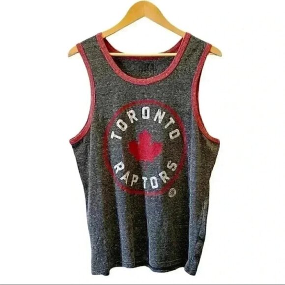 NBA Toronto Raptors Men’s Tank Top Basketball Grey Red White Size Large - Picture 1 of 14